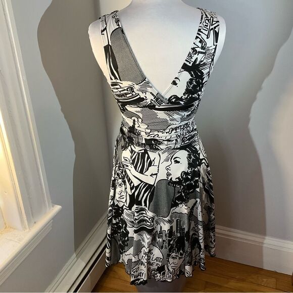 Just in Time USA Pop Art Lichtenstein Skater Dress, S/P. So cool! - Picture 7 of 16